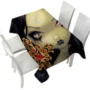 Faces of Faery #91 Beautiful Goth Girl with Cross Tablecloth