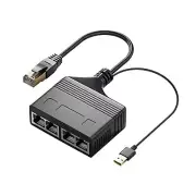 1000Mbps Ethernet Splitter Adapter RJ45 Cable LAN Network Internet 1 IN 4 Out