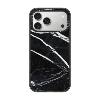 iPhone 17 Pro Max Impact Case MagSafe Compatible Black marble