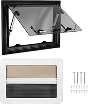 RV Right Angle Window Push Out RV Window Double Layer Hollow Glass Screen and Sunshade for Camper Trailer