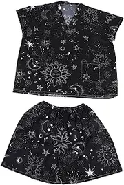 Toyvian Single Use Cotton Sauna Robe Men's Bathing Suit Stylish Print for Salon Spa