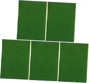 5Pcs Cuttable Artificial Turf Fake Lawn for DIY Sand Table Model Flocked Grass Mat for Landscape Decor for Miniature Crafts and Festive Decorations