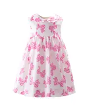 Rachel Riley Bow Frill Dress & Bloomer Set