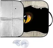 Eye Car Windshield Sun Shade, Auto Front Window Cover, 54x28 Inch Funny Car Sun Visor Protector Blocks UV Rays Folding for Vehicle