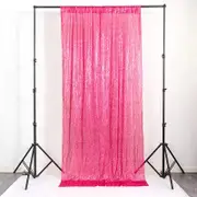 Hot Pink Shimmer Sequin Wall Backdrop Curtain