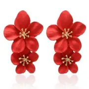 Red Flower Drop Earrings -Cherry Tassel Earring Multiple Style Women Ear Jewelry