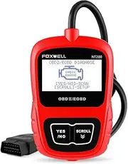 [FOXWELL] OBD2 Scanner Car Engine Fault Code Reader CAN OBD II Automotive Diagnostic Scan Tool Obdii NT200C Red