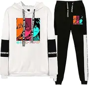 [Flyself] Boys Tracksuit My Hero Academia Hoodie and Sweatpants Suit Pullover Sweatshirt Set