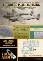 1/32 1ManArmy #DET016 P-38 Lightning Airbrush Masks