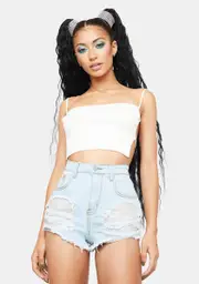 Future Nostalgia Backless Crop Top