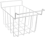 CANIGHT Refrigerated Storage Basket Hanging Baskets Refrigerator Fridge Wire Storage Freezer Baskets Freezer Shelf Rack Freezer Racks Chest Freezer Organizer Chest Freezer Bins White Iron