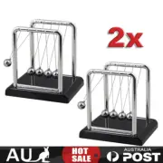 2X Newton Cradle Metal Pendulum Ball Science Kinetic Balance Balls Desktop
