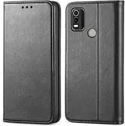 FORZARMOR for Nokia G11 Plus (6.52 Inch) Case Wallet Cover PU Leather Pockets Shockproof Magnetic Flip Card Holder (for Nokia G11 Plus,Black)