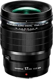 M.Zuiko Digital ED 17 mm F1.2 PRO Lens, Fast Fixed Focal Length, Suitable for All MFT Cameras (Olympus OM-D & Pen Models, Panasonic G Series), Black
