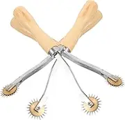 Gogogmee Fabric Tracing Wheel Sharp Gear Professional Tracing Wheel for Sewing Patterns Wooden Handle