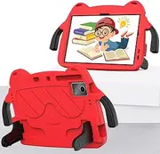 for Samsung Galaxy Tab A9 Plus 2023 SM-X210/SM-216B/SM-X218 Galaxy Tab A9+ 11" Kids Case,Lightweight EVA+PC Kid Friendly Shockproof Stand Protective Case, with Handle + Shoulder Strap (Red)