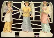 VICTORIAN ANGELS DIE CUT PAPER SCRAPS ef7284 GERMANY