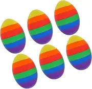 LIGHTAOTAO 6pcs Cute Egg Shaped Erasers for Supplies for Classroom Prizes Office and Easter Celebrations Erasing with Minimal Residue Attractive Stationery Accessories
