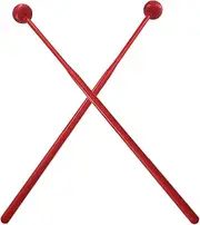UGPLM 2Pcs Glockenspiel Mallets, 30cm Percussion Sticks Hammer, Xylophone Mallets for Energy Chime, Woodblock, Bell Drum, Red