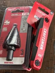 Milwaukee 48-89-9212#12 Step Bit Jam Free Metal FREE 8pc METRIC HEX KEY SET NEW
