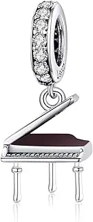 [Lamoony Charm] 925 Sterling Silver Note Charm Guitar Charm Music Charm Gift Charm Anniversary Charm for Pandora Charm Bracelet
