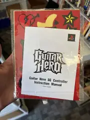 Unused Playstation 2 Guitar Hero II Gibson SG Manual & Sticker Sheet (Sealed)