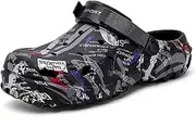 [FLIOZY] Men’s Camouflage Garden Clogs Comfortable Non-Slip Beach & Pool Mules, Lightweight Athletic Outdoor Sandals with Adjustable Back Strap
