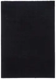Rug Culture Black Solid Modern Textured Rug