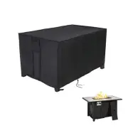 Rectangular Fire Pit Cover 43 inch, Propane Gas 43"L x 22"W x 25"H, Black