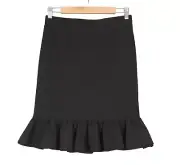 Anthropologie Postmark women's textured pull on Basal Flounced ruffle skirt S