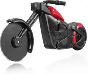 Motorcycle Pizza Cutter, Stainless Steel Blade Non-Stick Coating, Sharp Pizza Slicer, Durable ABS Plastic Frame, Easy to Clean, Perfect Pizza Slice,