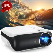 Native 1080P Bluetooth Projector, Portable Full HD Mini Projector with Speaker,