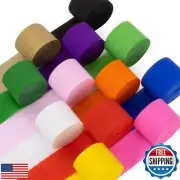 MAQIHAN Party Crepe Paper Streamers - 12 Rolls 984ft Crepe Paper Halloween Th