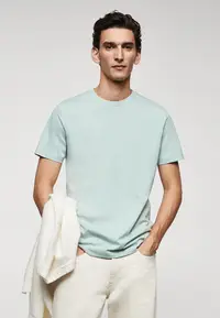 在飛比找ZALORA購物網優惠-Basic Cotton Stretch T-Shirt