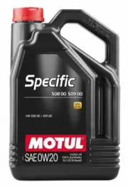 Motul 107384 5L Specific 508 0W20 4X5L Oil - Acea A1/B1 / VW 508.00/509.00 / Por