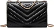 [Dasein] Women Small Quilted Crossbody Bags Stylish Designer Evening Bag Clutch Purses and Handbags with Chain Shoulder Strap