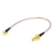 MCX M Right Angle to SMA F Straight RG316 Low Loss Pigtail Adapter Cable 210mm
