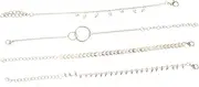 Holibanna 4pcs Women Anklets Multilayer Anklet Multi-Layer Pearl Foot Chain Pearl Anklets for Women Pearl Foot Bracelet Multi-Layer Anklets Beach Sandals Bohemia Foot Chain Colorful
