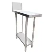 Modular Systems Stainless Steel Kitchen Infill Bench With Splashback - 300mm W x 824mm D x 1120mm H