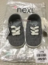 在飛比找Yahoo!奇摩拍賣優惠-英國 Next 灰色 嬰兒鞋 平底 休閒 男寶寶 (gap 