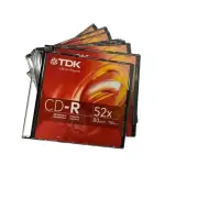 Nine CD-R 52x 80 Min 700 MB TDK Recordable CDs
