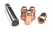 4 12x1.5 ORANGE SPLINE TUNER LUG NUTS M12x1.5 WHEEL LOCKS MOST HONDA ACURA MAZDA
