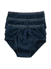 Lowes Fly Front Brief 3 Pack Navy