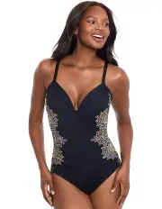 [Miraclesuit Swim] Cappadocia Temptation Underwired Low Back Shaping Swimsuit in Black Multi