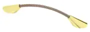 (5 Pack) 5 inch Modern Individual Twisted Cable Pull Polished Brass