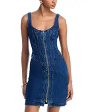 L'Agence Jaxyn Corset Zip Dress