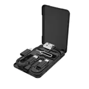 U86 Portable Multifunctional 3 in 1 Phone Holder Treasure Charging Data Cable Storage Bag Case With Data Line Adapter