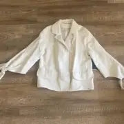 NWT Annette Gortz Luxury Women's Beige Linen Jacket Size Small