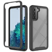 MCC Shockproof Bumper Case Samsung Galaxy S21+ Plus 5G Clear Back Cover [Black]