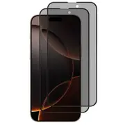 2 Pack MEZON iPhone 16 Pro Max (6.9") Privacy Anti-Spy Full Cover Tempered Glass